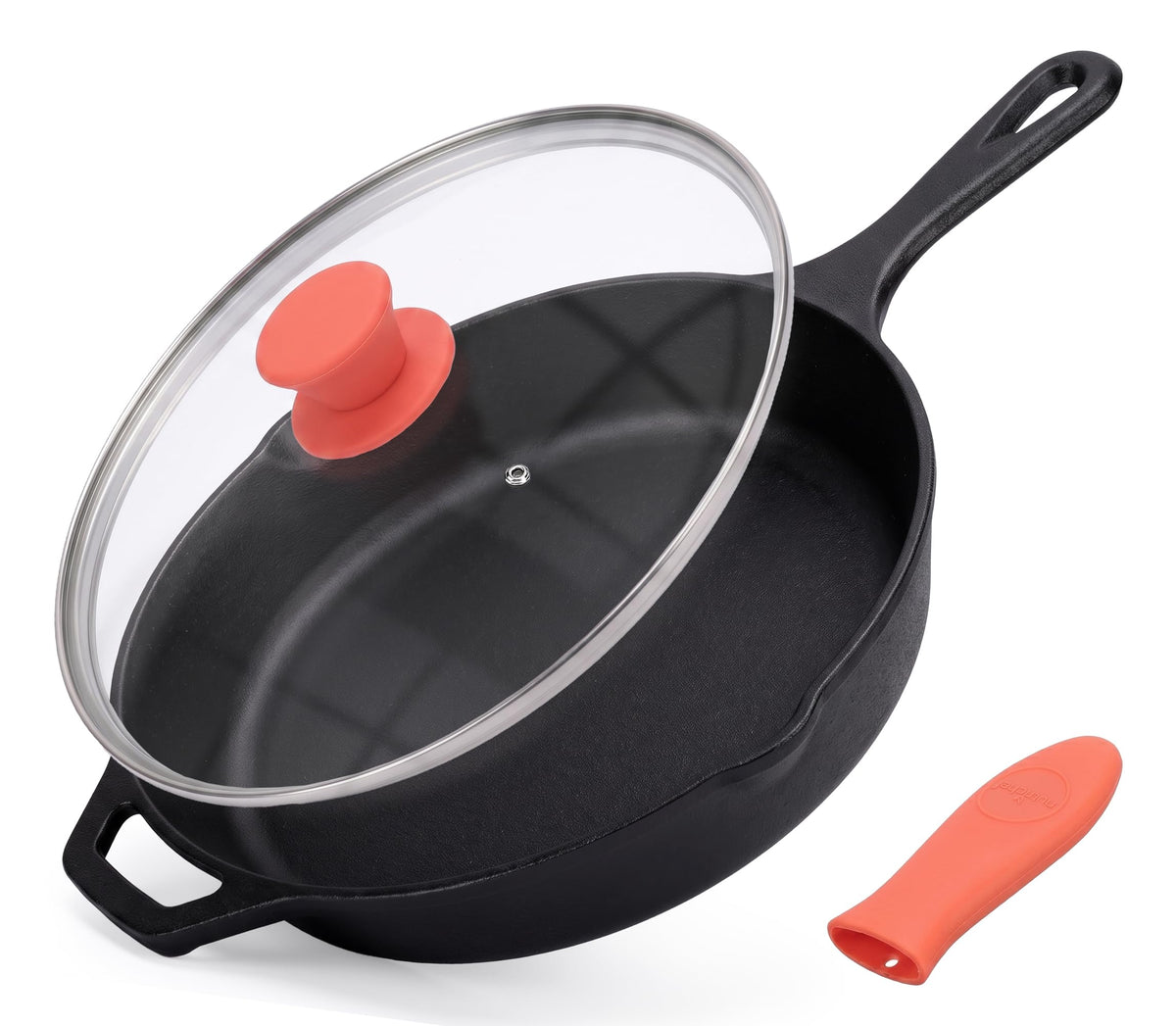 10" Pre-Seasoned Cast Iron Skillet with Glass Lid S5910