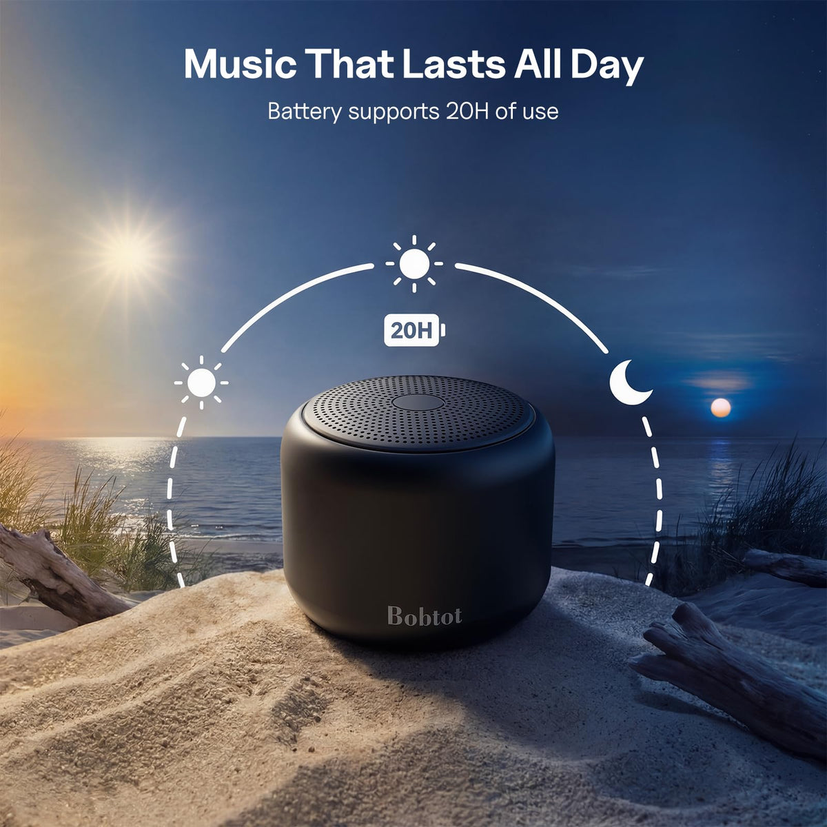 Portable Bluetooth Speakers with Strap Black A6105