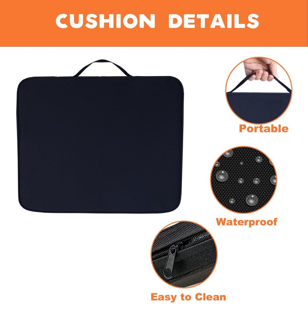 Black 2 Pack Heated Stadium Seat Cushions N623
