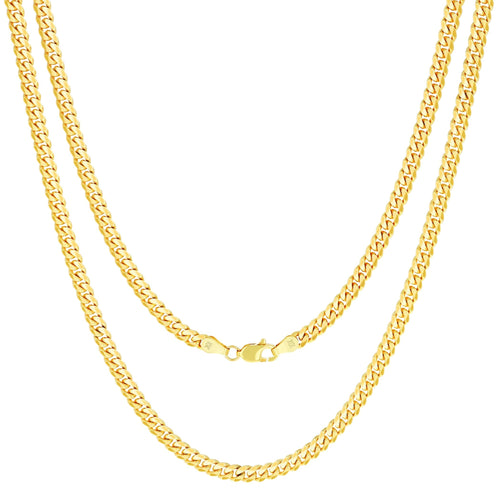 10K Yellow Gold Cuban Link Chain Necklace G645