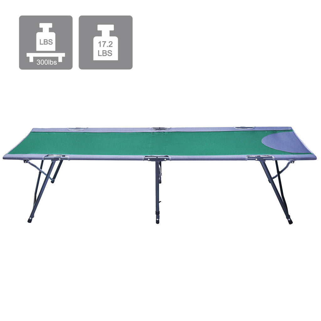 Green Folding Camping Cot with Carry Bag L7068