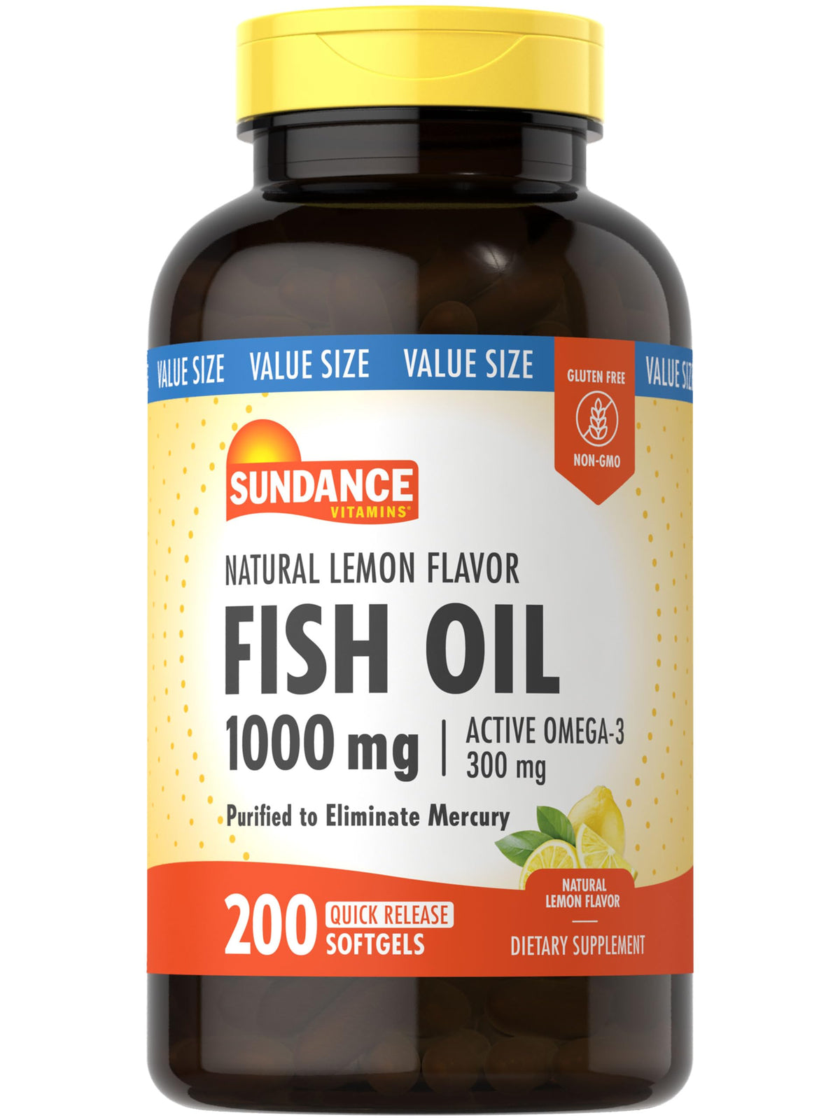 Fish Oil Softgels 1000mg Omega-3 200 Softgels M4420