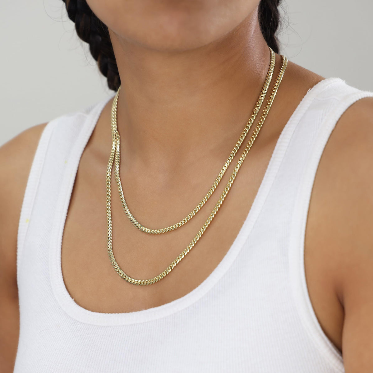 10K Yellow Gold Cuban Link Chain Necklace G645