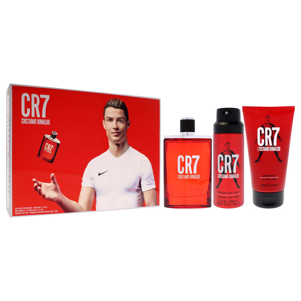 3 Pc Men EDT Spray Body Spray Shower Gel Gift Set X903
