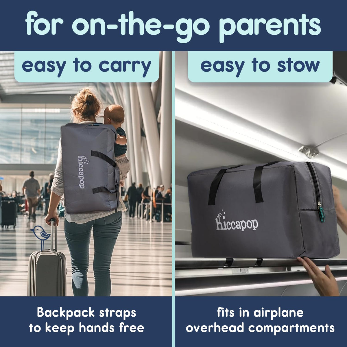 Portable Travel Crib with Carry Bag D122