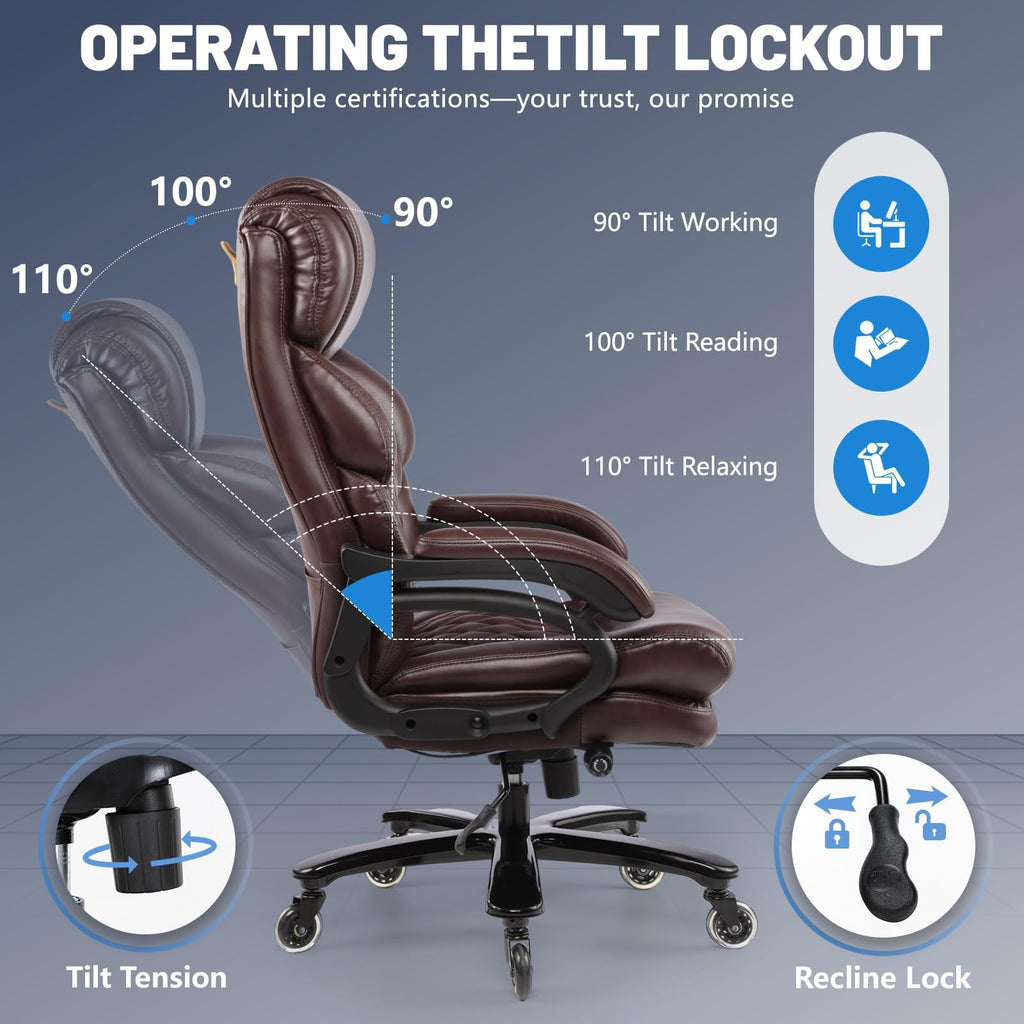 Big and Tall Heavy Duty Executive Office Chair with High Back N967