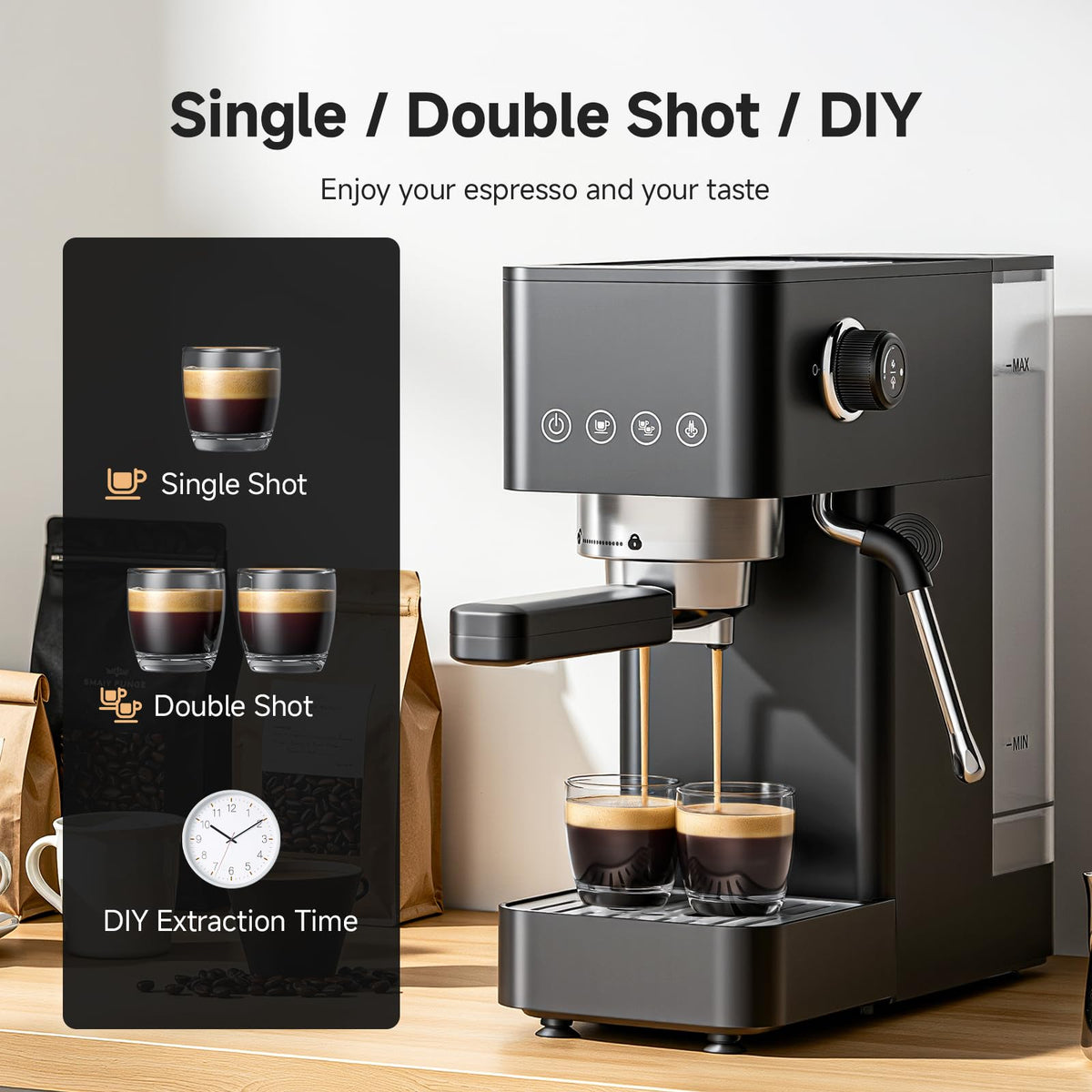 Compact 20 Bar Espresso Machine with Milk Frother X8994