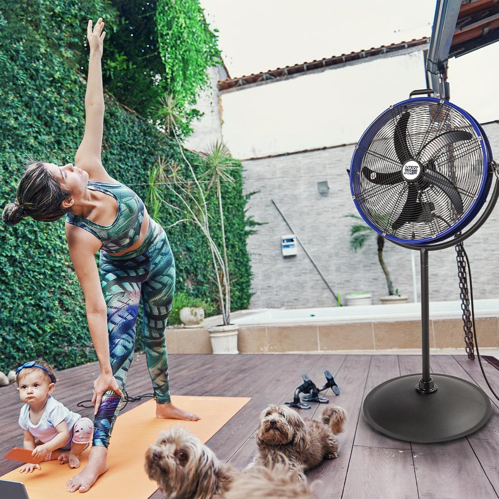 20" 3-In-1 Metal Pedestal Wall Floor Fan L1379