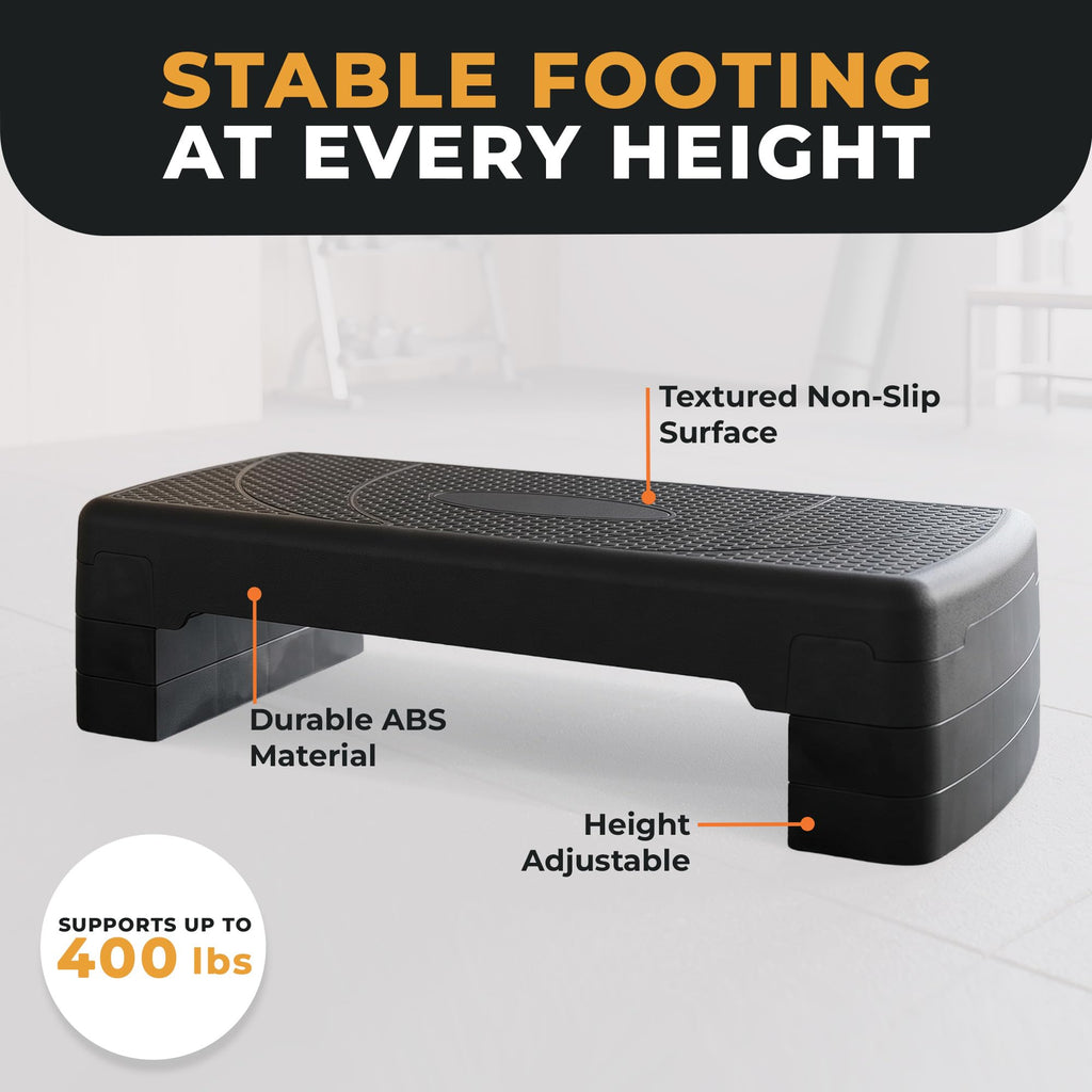 31-inch Aerobic Step Platform with 3 Adjustable Risers W347803
