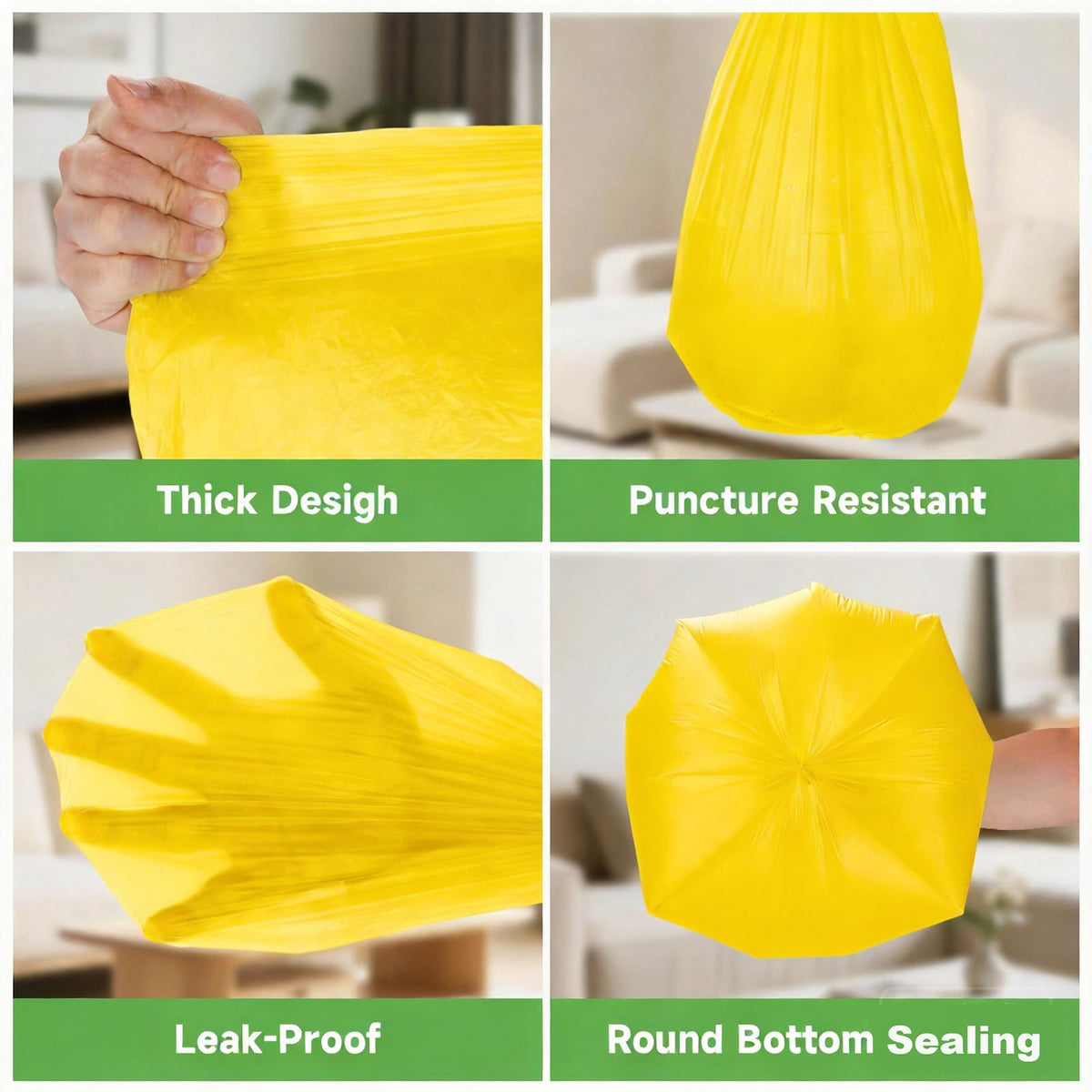 3 Gallon Biodegradable Unscented Trash Bags 100 Count V320746
