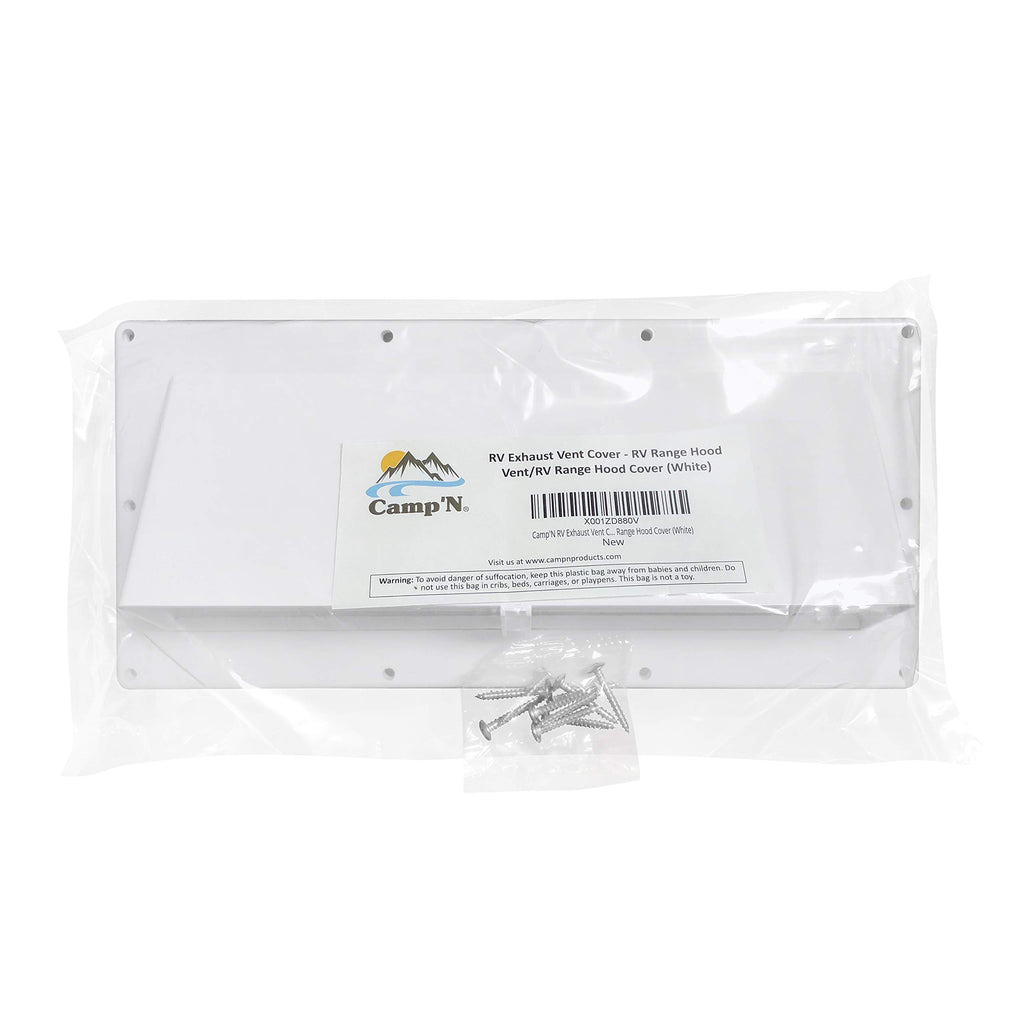 White RV Exhaust Vent Cover J4364