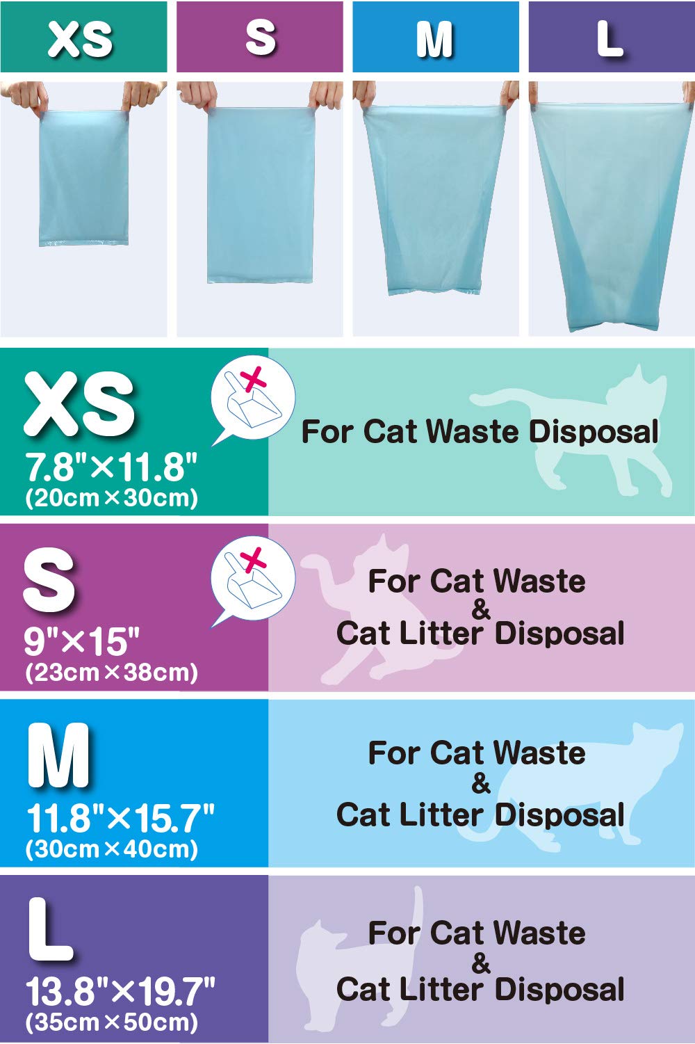 Unscented Cat Waste Bags 90 Count N124
