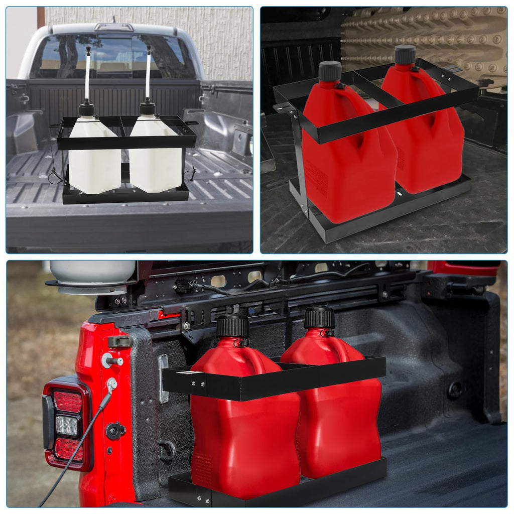 Stainless Steel Gas Can Holder for Two 5 Gallon Fuel Containers I6920