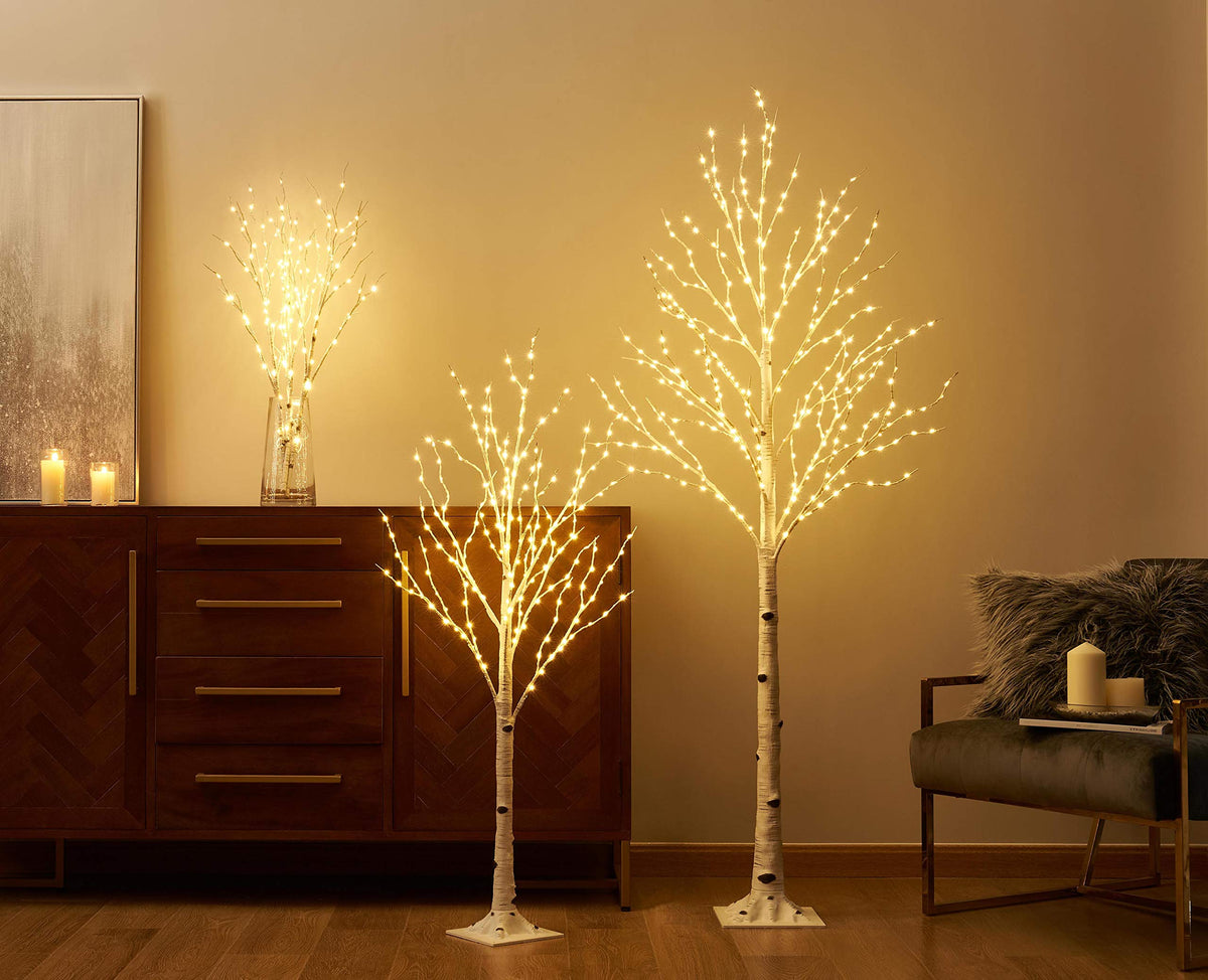 Lighted Birch Twig Tree with Fairy Lights 4FT 200 LED M27378