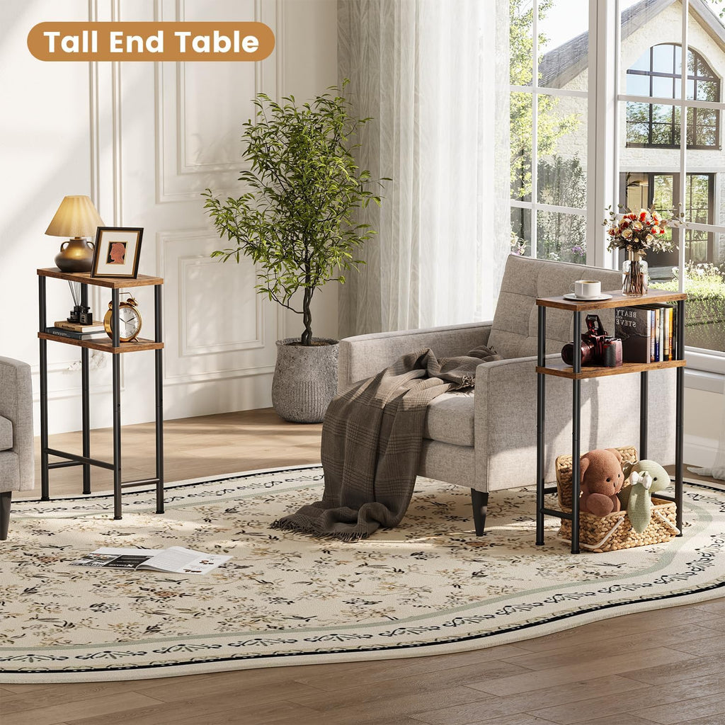 Narrow 15.7" 2-Tier Console Table Z56708