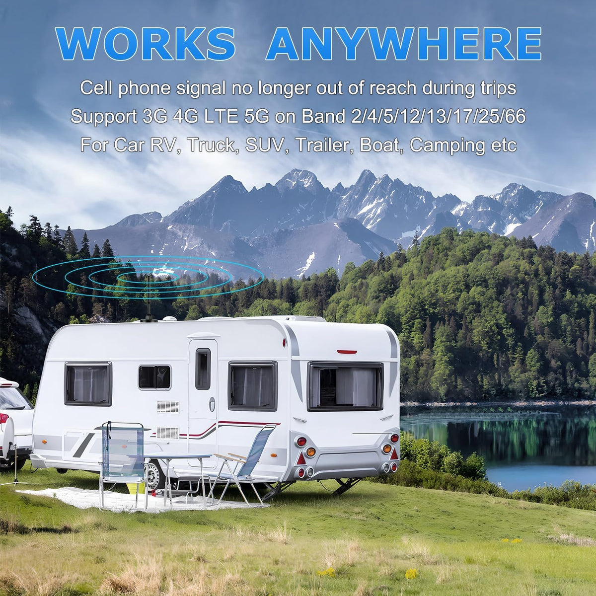 Cell Phone Signal Booster for Car RV SUV 5G 4G LTE J9393
