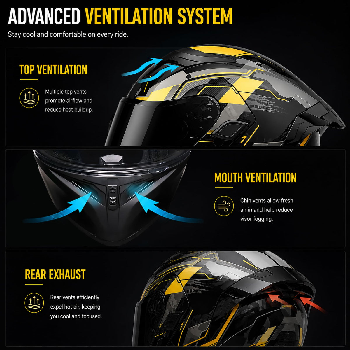 Bluetooth Modular Flip Up DOT Approved Full Face Motorcycle Helmet Z26910