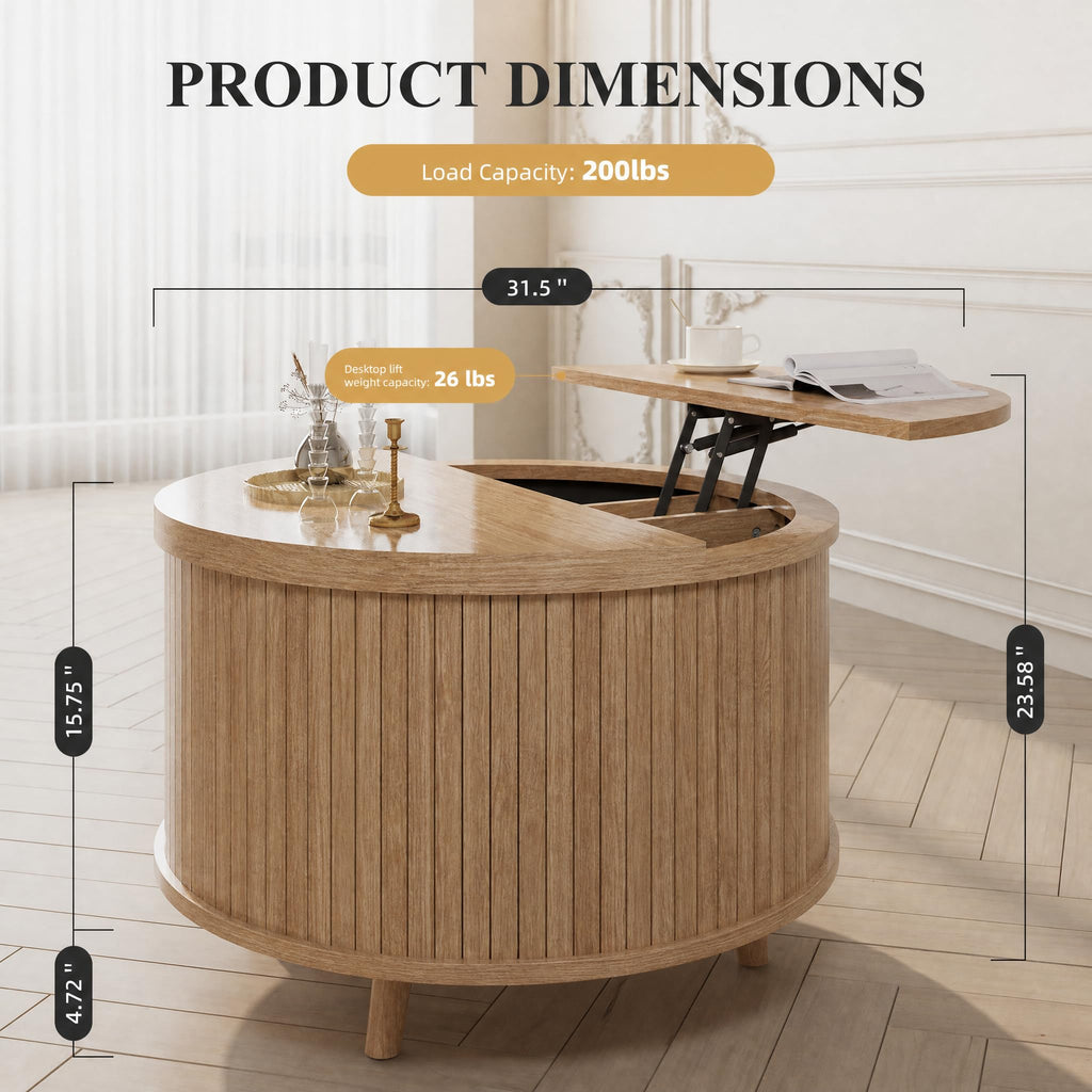 Lift Top Coffee Table with Storage C83250
