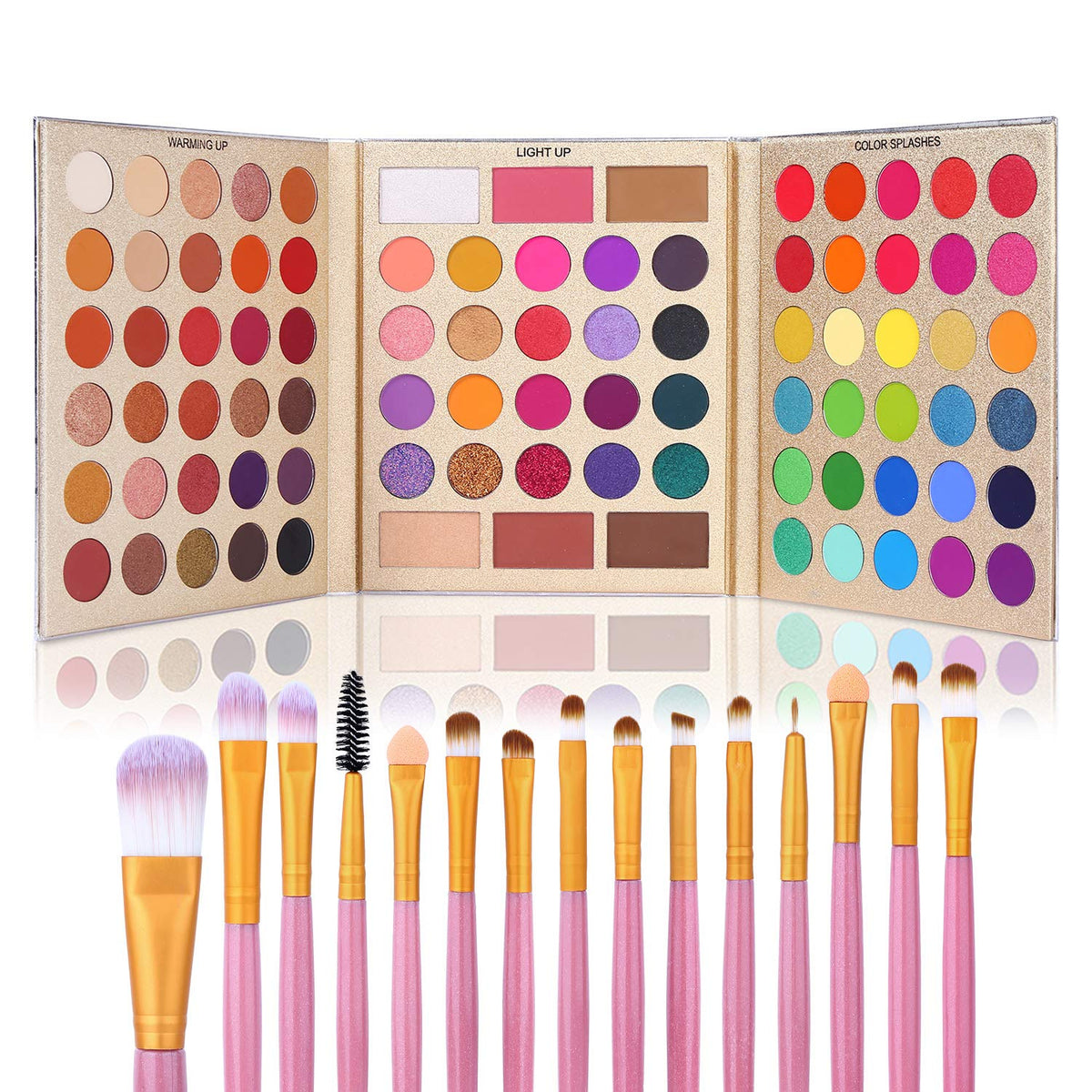 86 Colors Eyeshadow Palette with 15pcs Makeup Brushes Set E2234