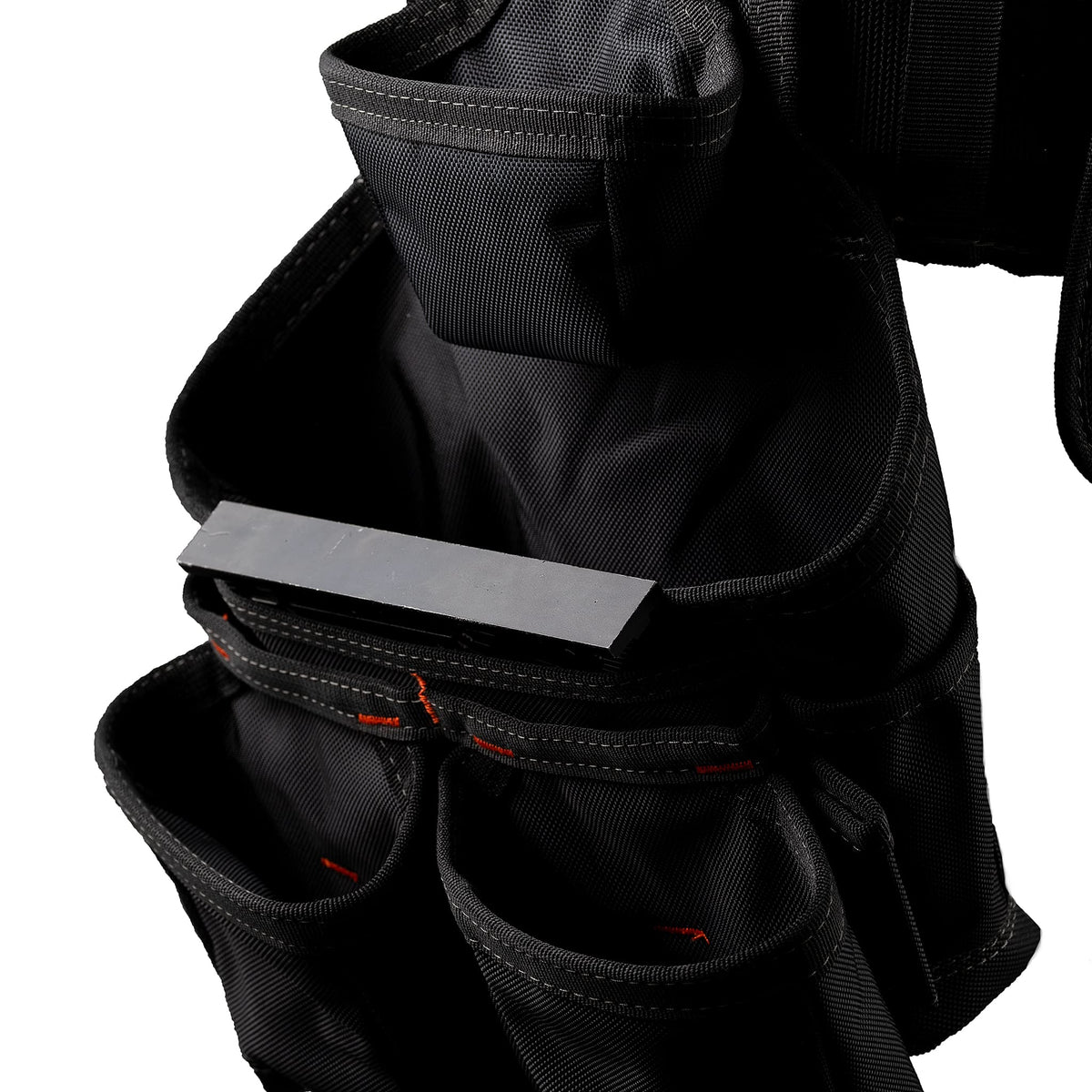 Black 1680 Denier Poly Carpenter’s Tool Belt with Suspenders D1234