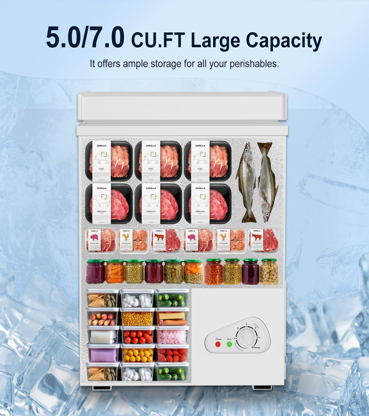 5.0 Cubic Feet White Chest Freezer L881691