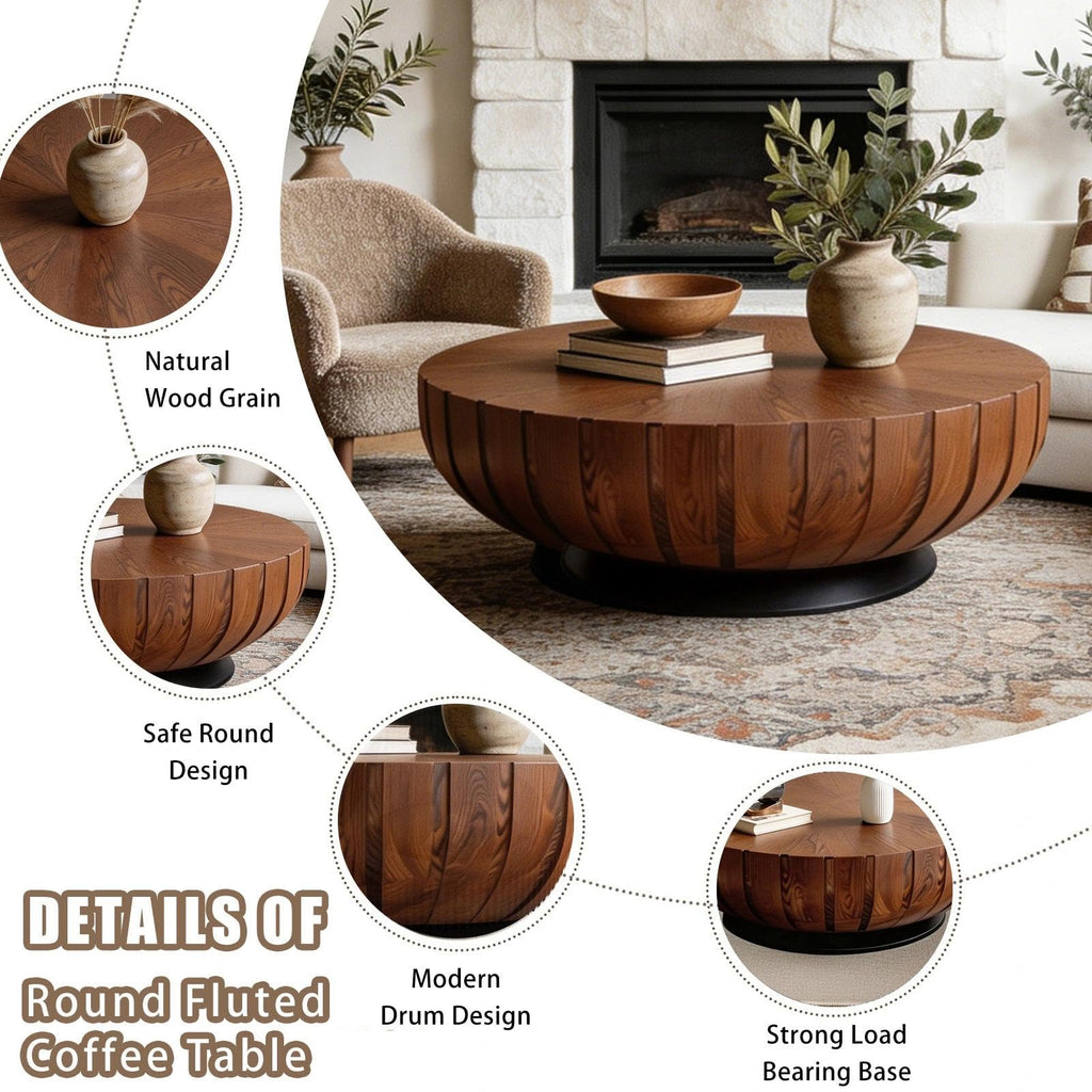 Mid-Century Round Coffee Table W260