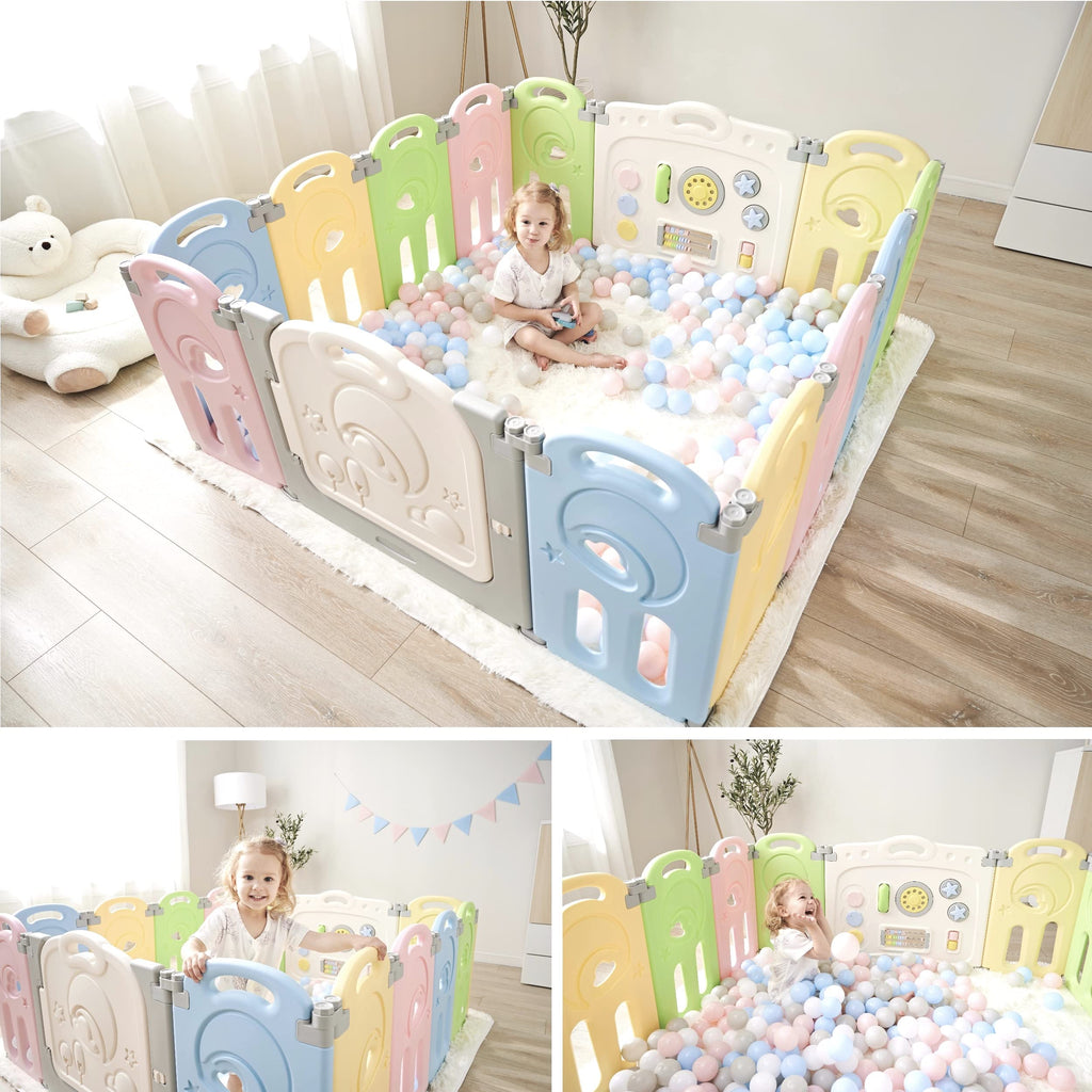 Large 14-Panel Baby Playpen N975