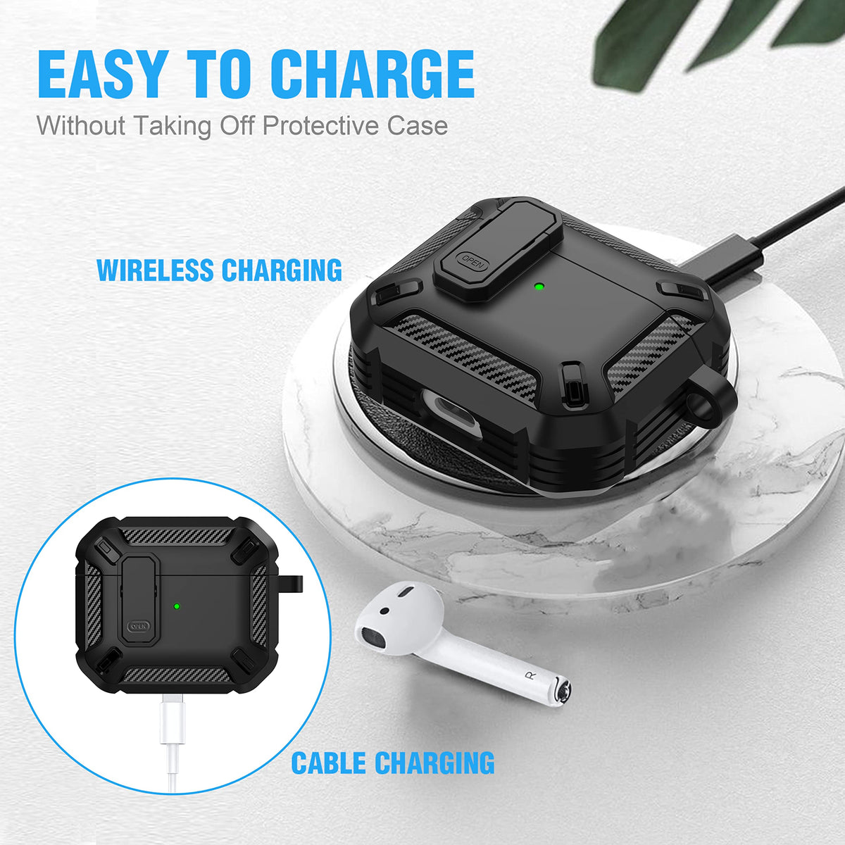 Black Magnetic AirPods 3 Case V902