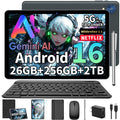Android 16 Tablet with Keyboard, 10 Inch Tablet, Black Case U44003