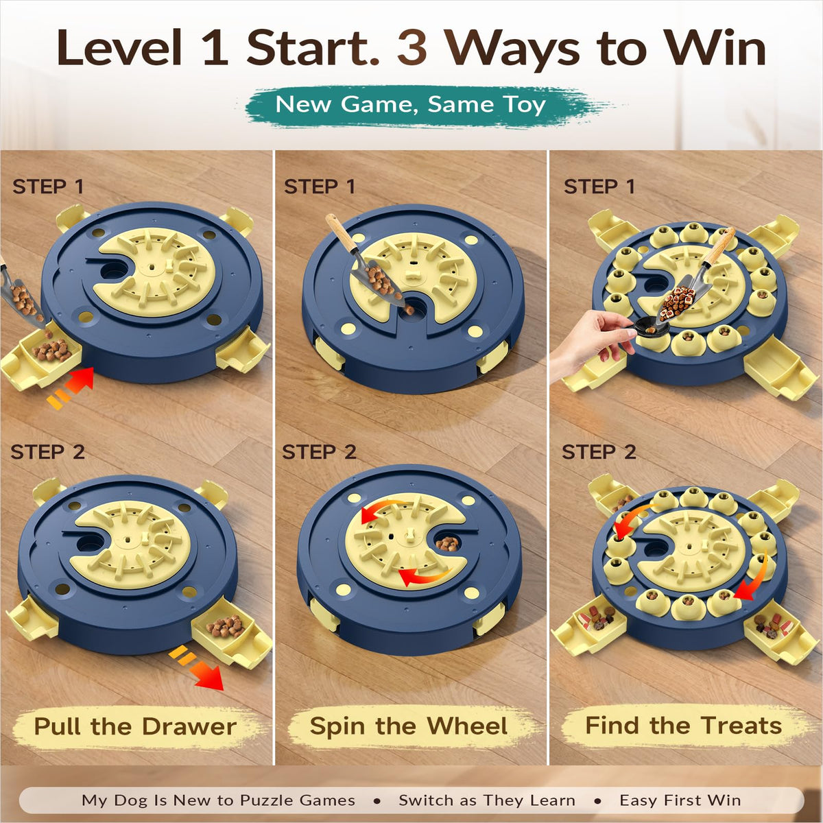 Large 3 Levels Dog Puzzle Toy E302