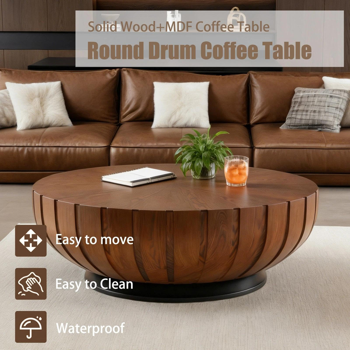 Mid-Century Round Coffee Table W260