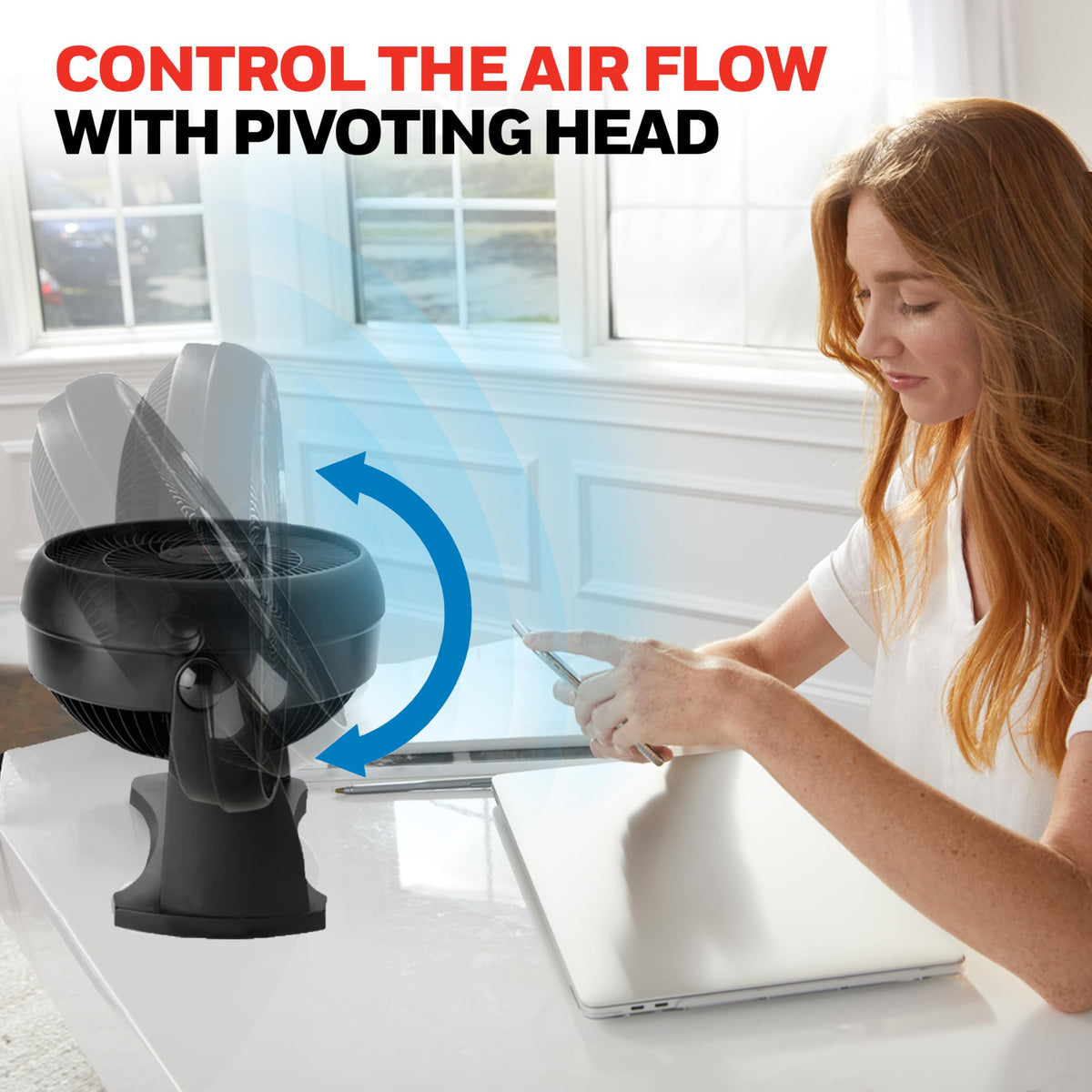Black 3 Speed Tabletop Air Circulator Fan C81193