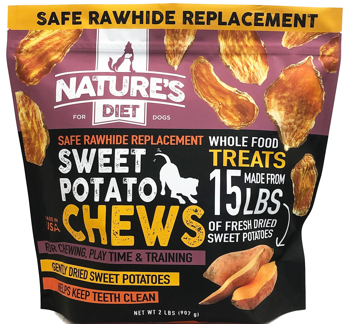 Sweet Potato Chews XL 2lb Bag Dog Treat G881966