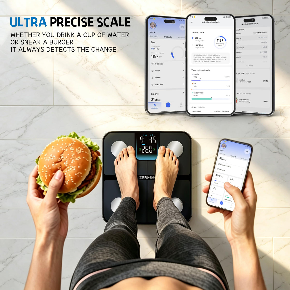 25 Body Composition Bluetooth Digital Weight Scale B42692