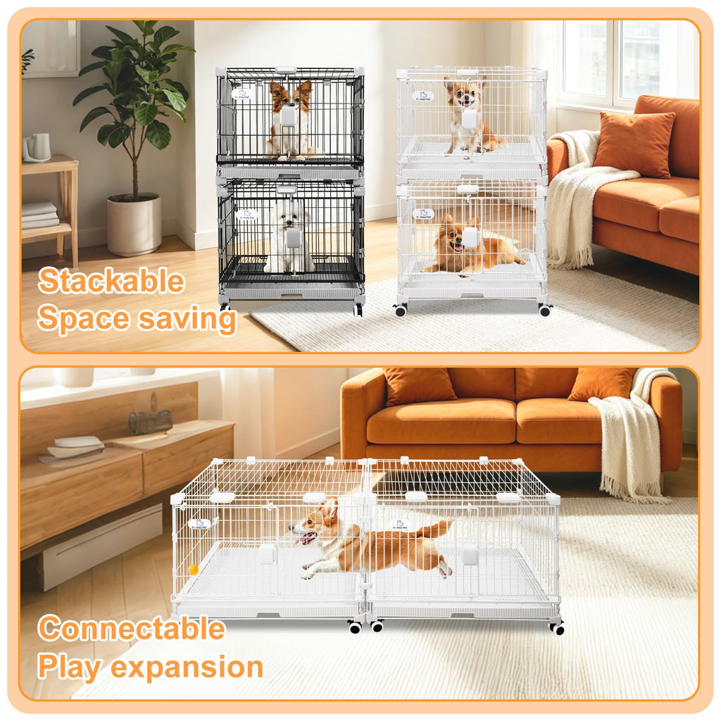 24 Inch White Puppy Crate U118