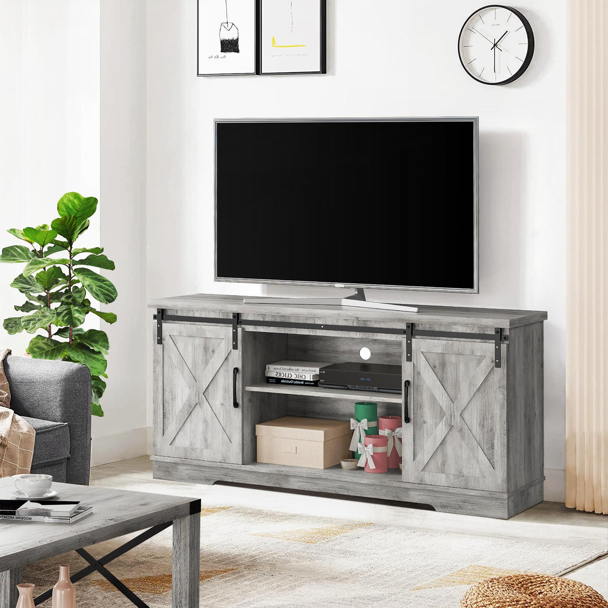 Farmhouse TV Stand for 65 Inch TV S8751