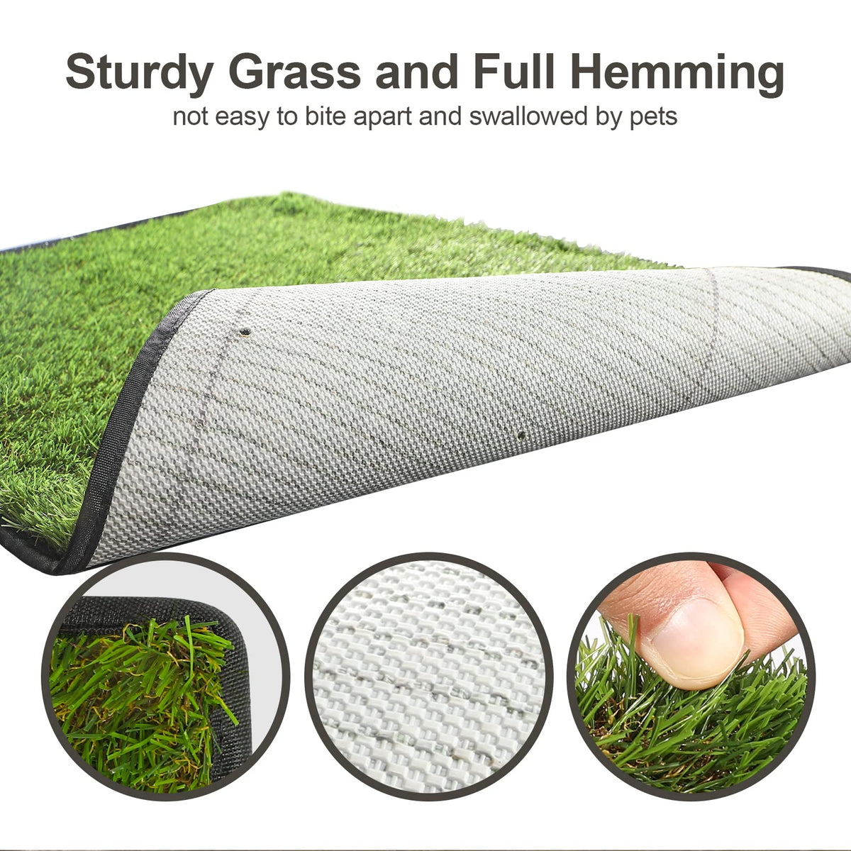 Dog Grass Pad with Tray 40''X27.5'' Artificial Turf Potty D566198