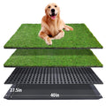 Dog Grass Pad with Tray 40''X27.5'' Artificial Turf Potty D566198