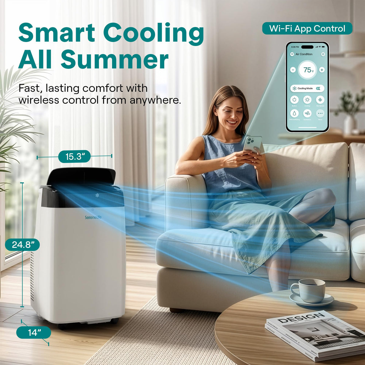 Portable Air Conditioner 8000 BTU 3-in-1 with Window Kit and Remote U989