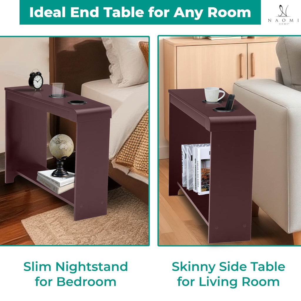 Cherry Nightstand with Charging Station X799