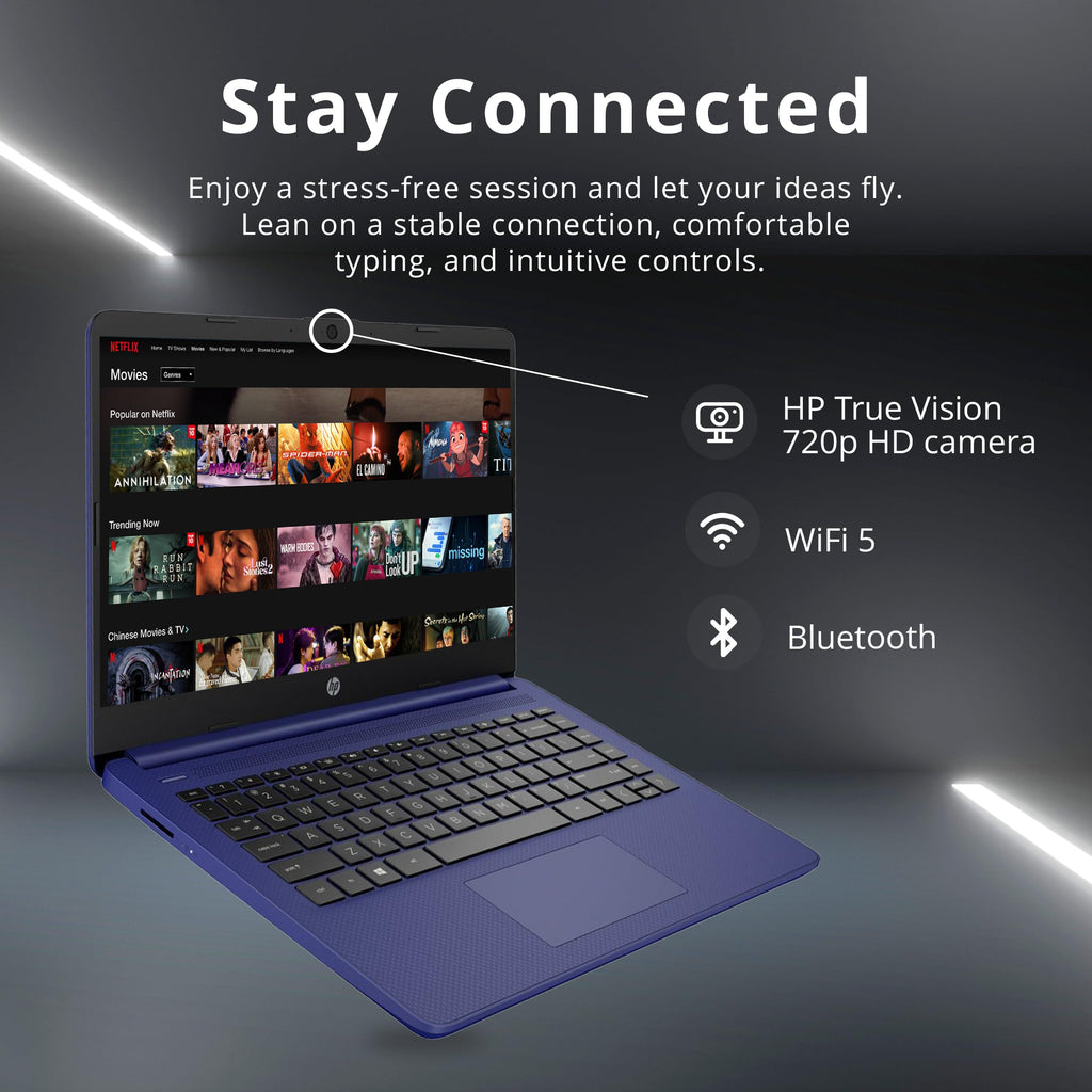 14" HD Laptop Intel Celeron N4120 4GB RAM 224GB Storage Blue O12222