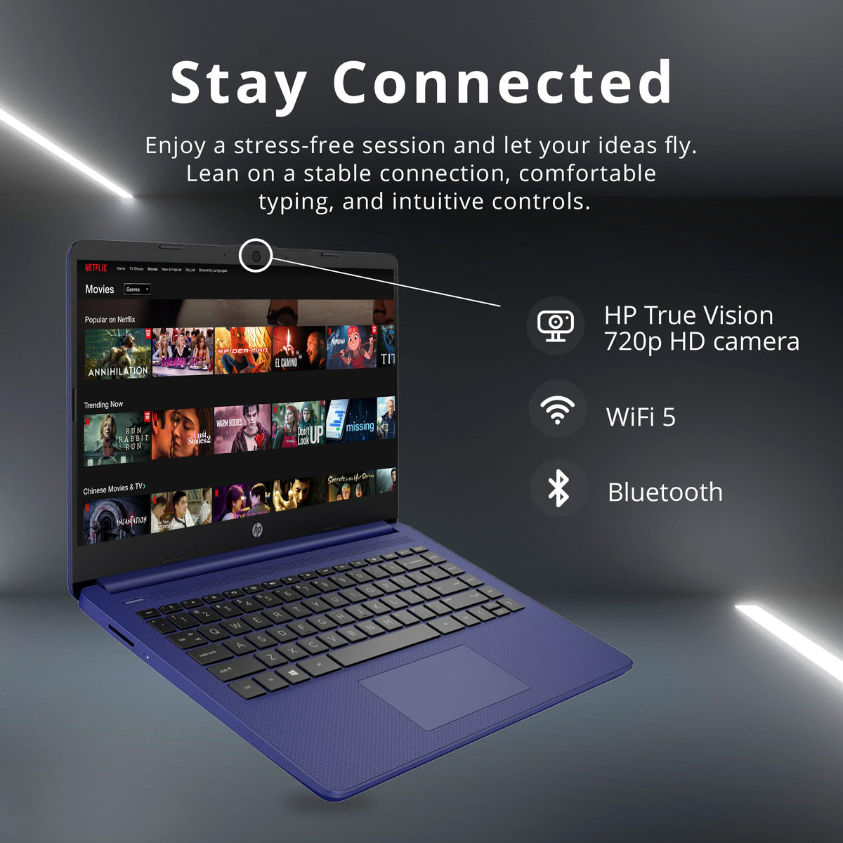 14" HD Laptop Intel Celeron N4120 4GB RAM 224GB Storage Blue O12222