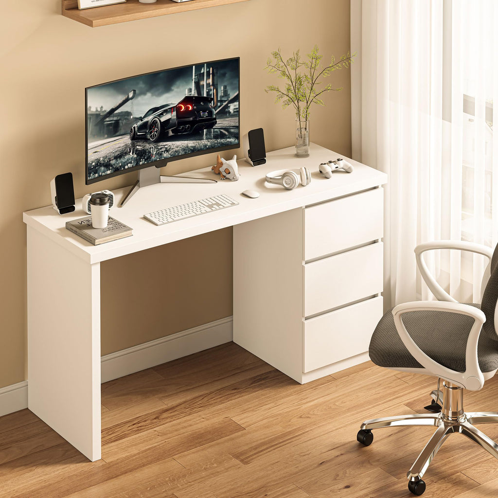 White Desk with Drawers E410203
