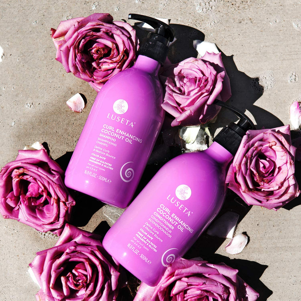 Curly Hair Shampoo and Conditioner Set with Biotin Hair Oil G9671