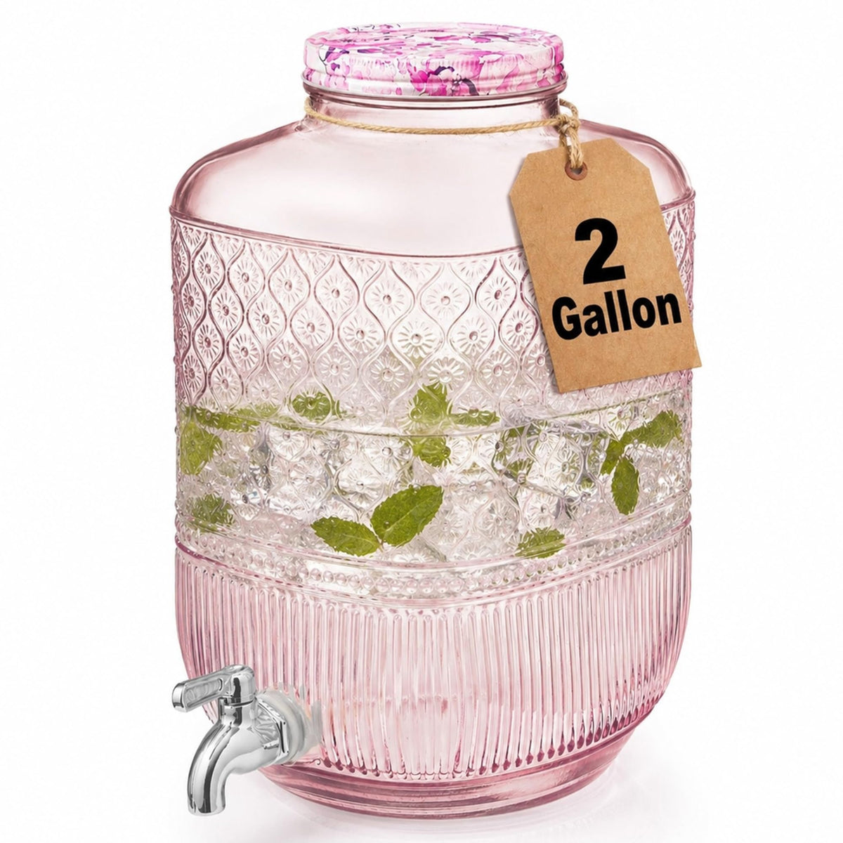 2 Gallon Glass Drink Dispenser H520825