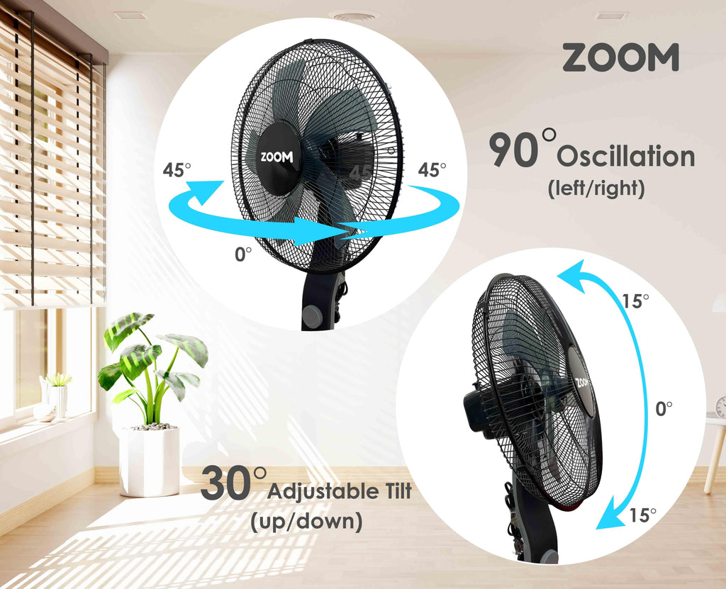 Black 2 Pack 16 inch Pedestal Stand Fan E88190