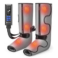 Air Compression Leg Massager with Heat, Foot and Calf Massager, 9 Intensity, 4 Modes, 3 Heating W7044