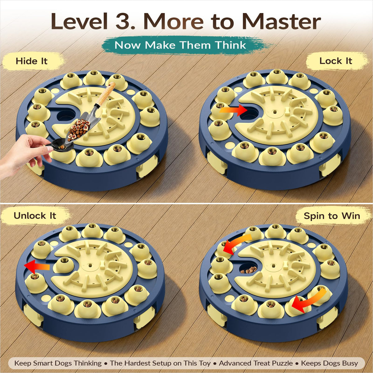 Large 3 Levels Dog Puzzle Toy E302