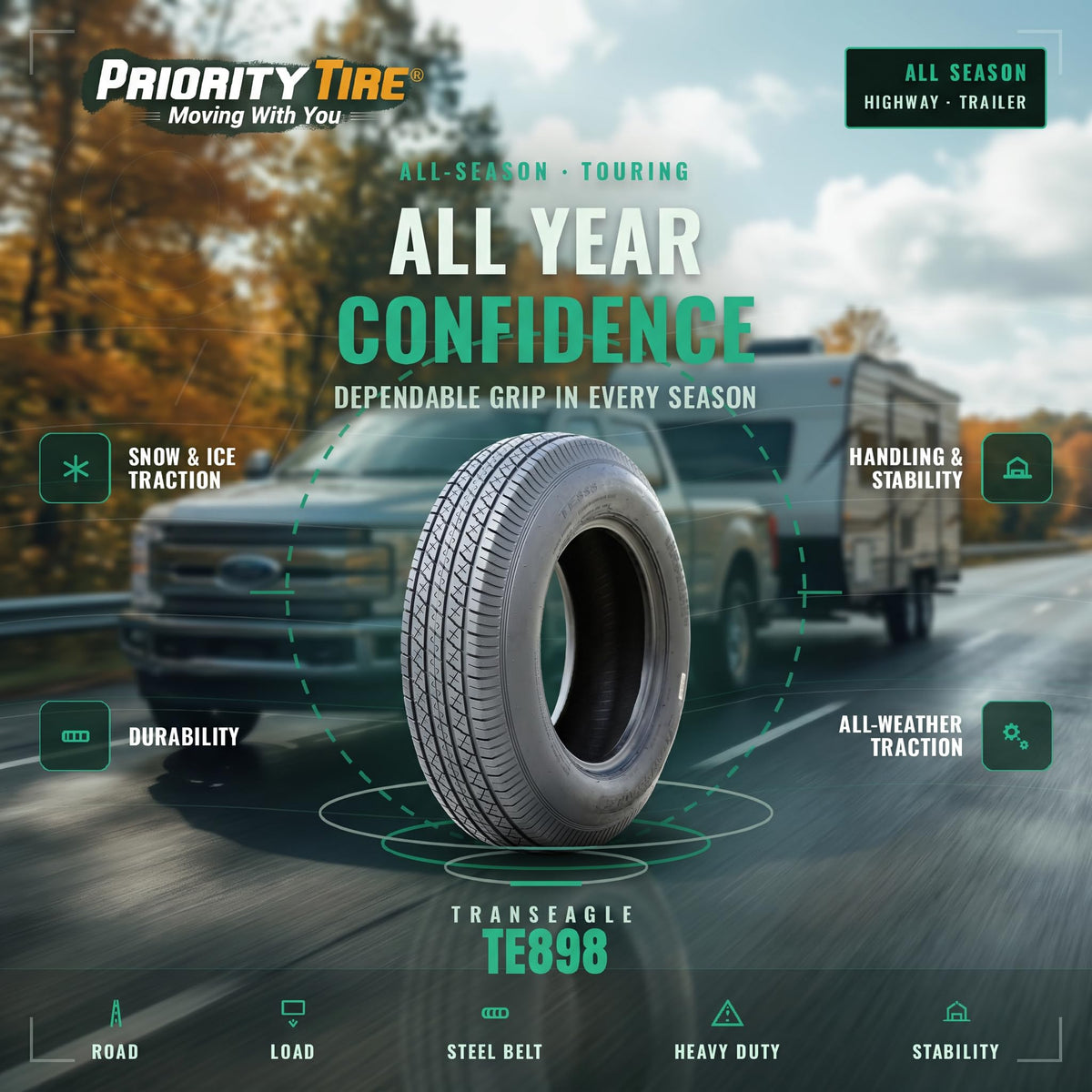 ST205/75D15 All Season Diagonal Tire M92380