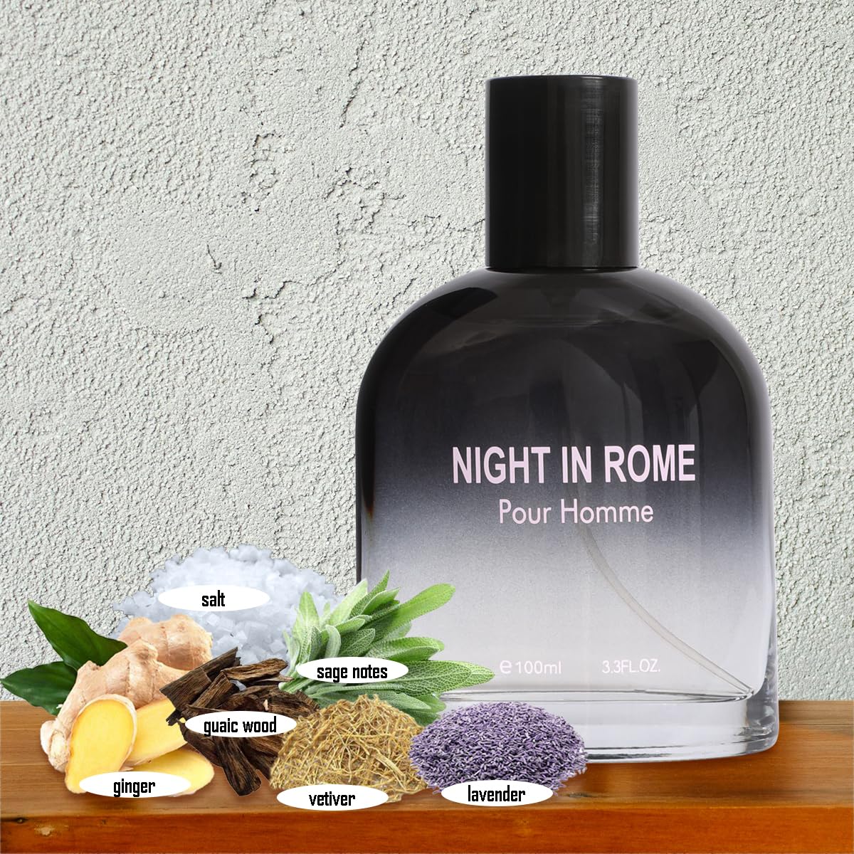 Eau de Toilette for Men with Ginger, Sage & Vetiver 100ml F3891